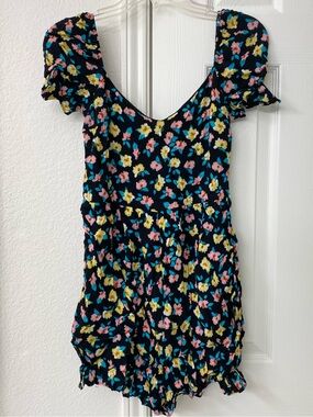 Zara Black Floral Patterned Mini Dress